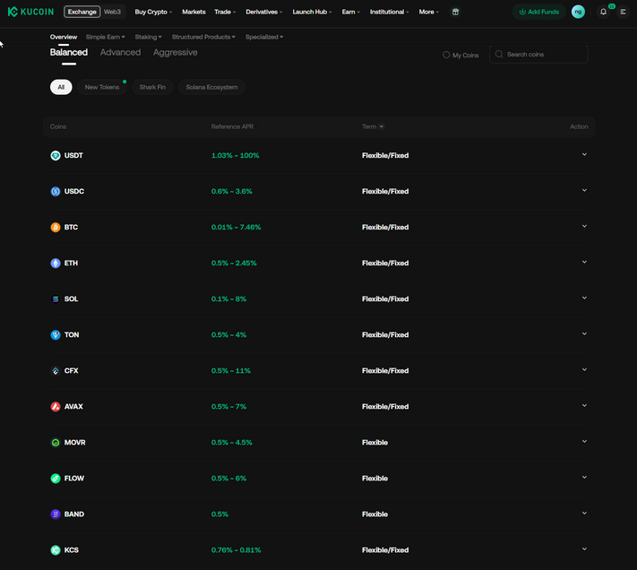 8. Ku Coin Earn