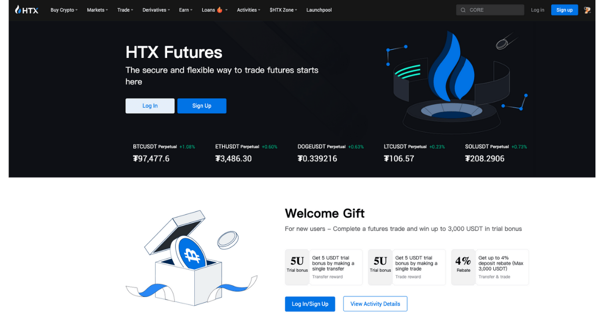 Htx Futures Homepage