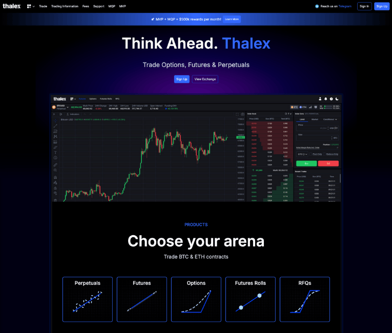 Thalex Homepage