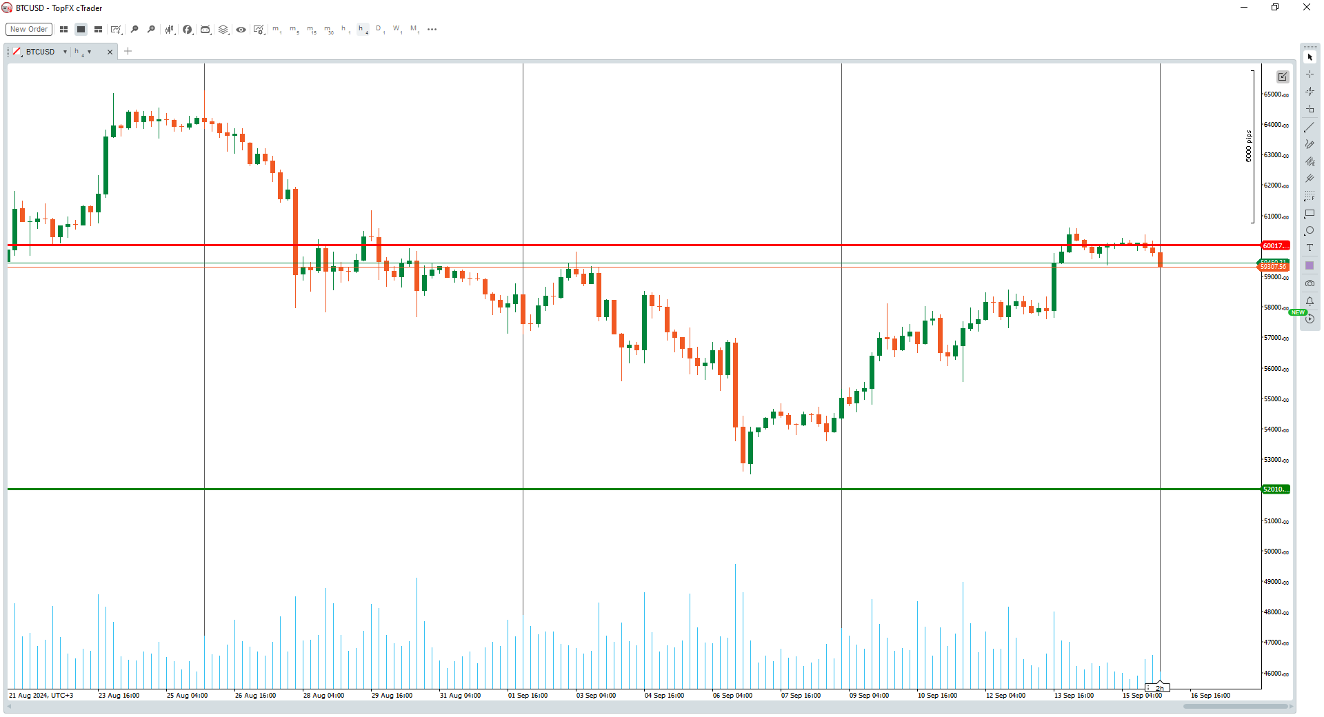 BTCUSD 1hr chart