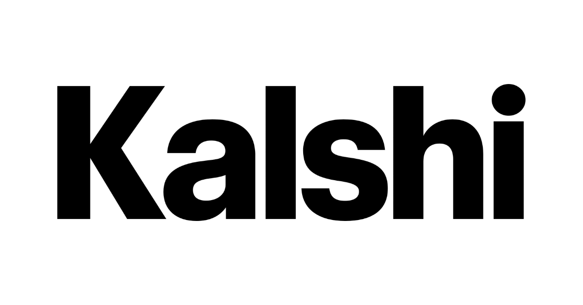 Kalshi black on white logo transpaent 800x400px