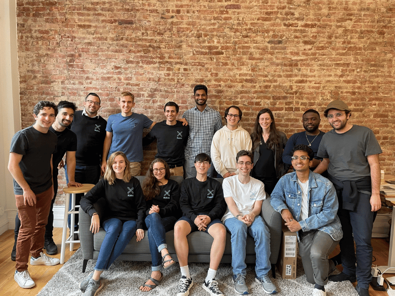 the The first Kalshi team in their New York office, 2021.