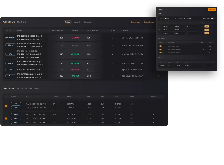 quadra trade dealing screen