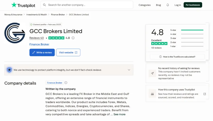 gcc brokers trustpilot reviews