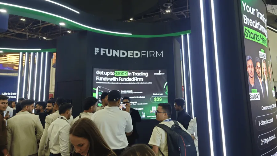 FundedFirm prop trading stand at dubai forex expo 2026